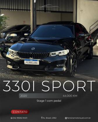 BMW 330i 2.0 16V TURBO GASOLINA SPORT AUTOMÁTICO BMW 330i 2.0 16V TURBO GASOLINA SPORT AUTOMÁTICO